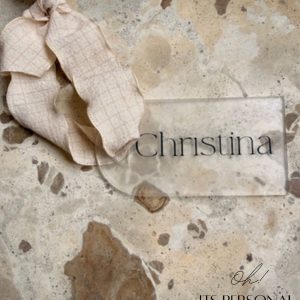 Home personalised acrylic name tag
