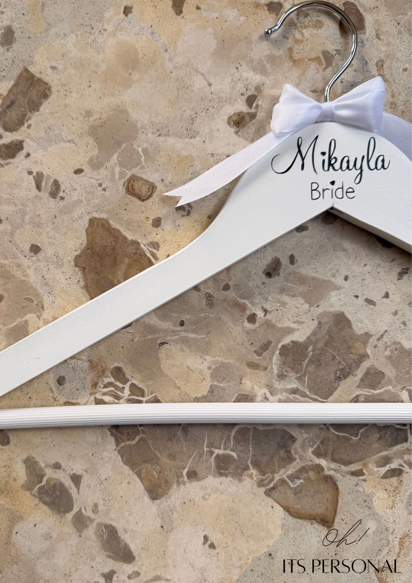 personalised white wooden hanger personalised white wooden hanger