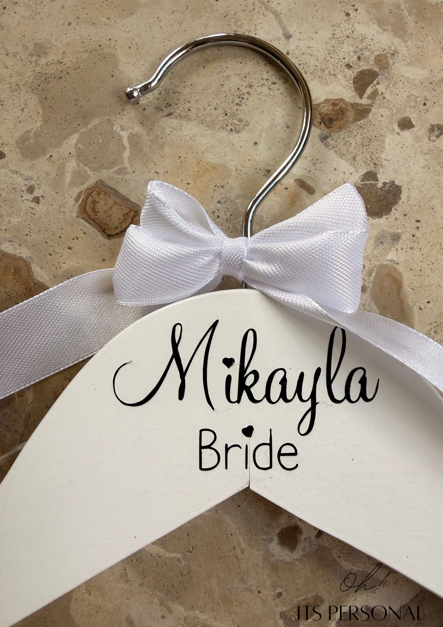 personalised white wooden hanger personalised white wooden hanger