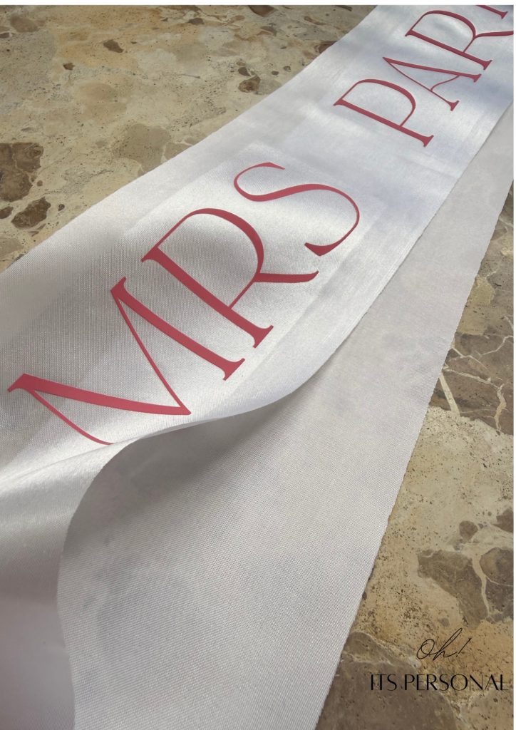 personalised sash personalised sash